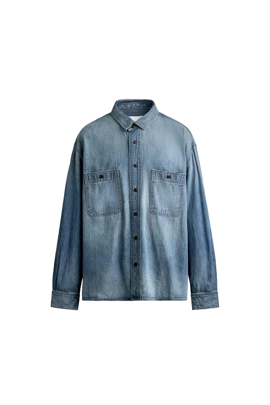 Легкая рубашка из вареного денима, Zara