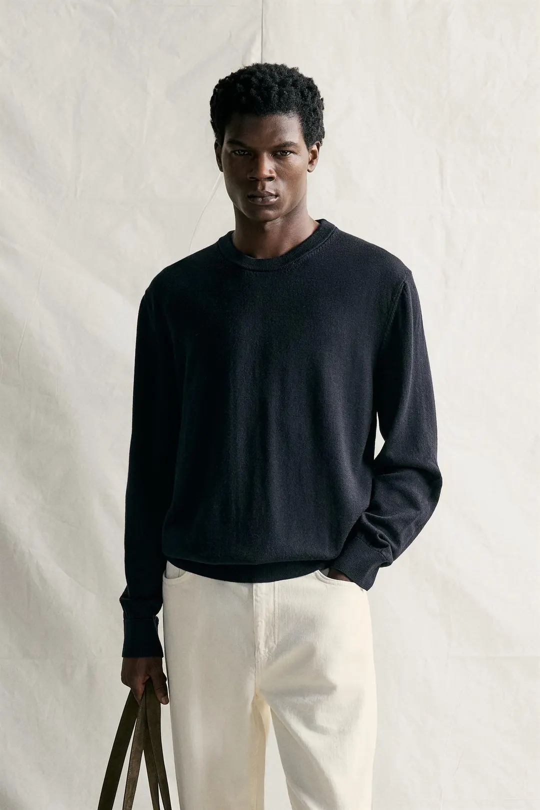 Джемпер прямого кроя из 100% шерсти, Zara