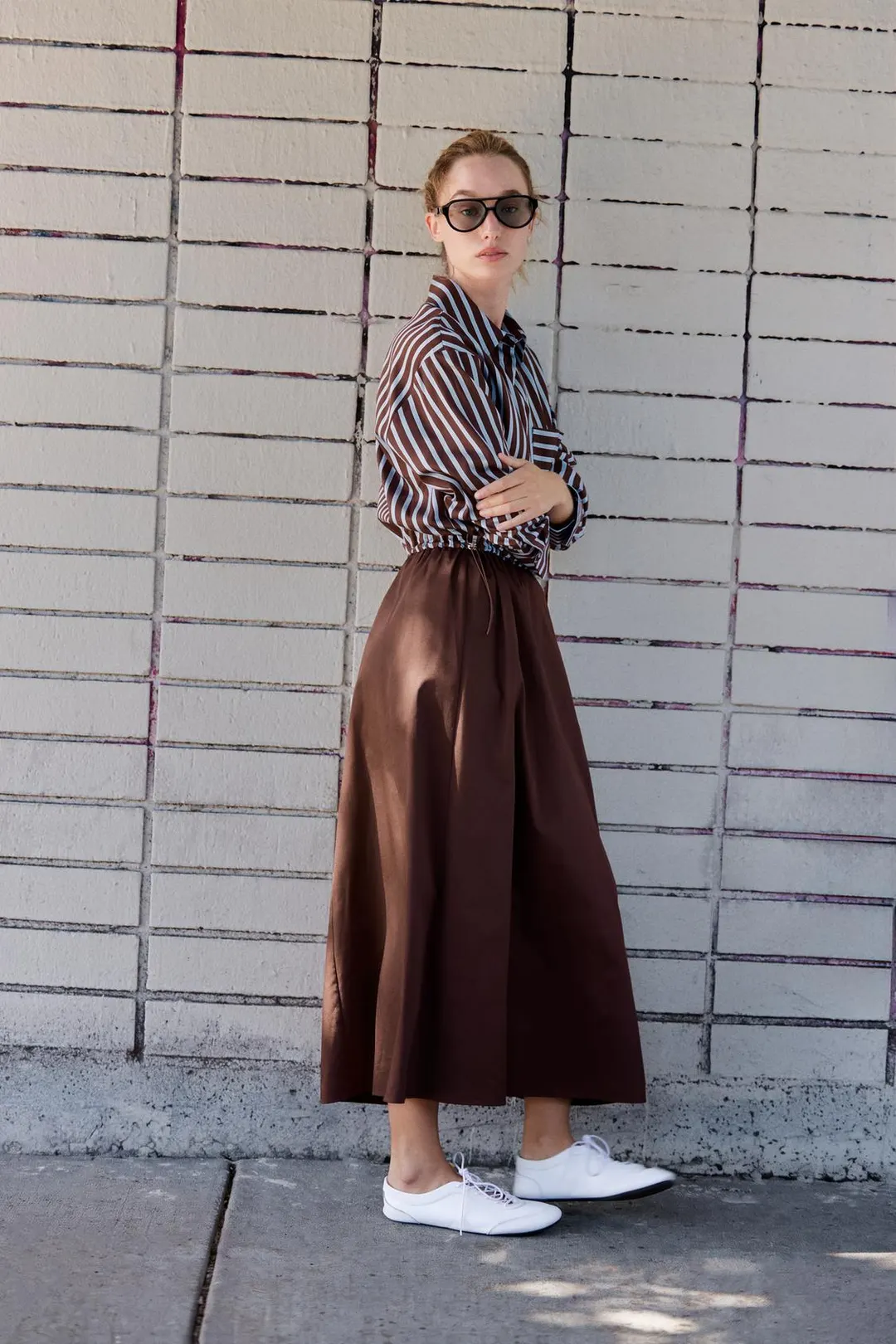 Платье миди с контрастными деталями, Zara