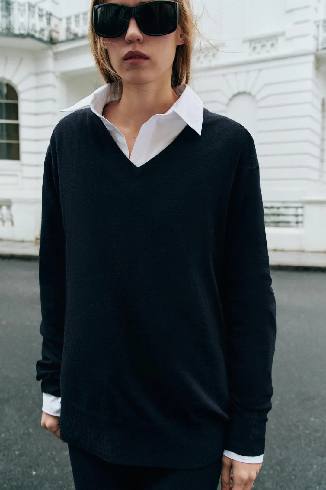 Трикотажный свитер оверсайз, Zara