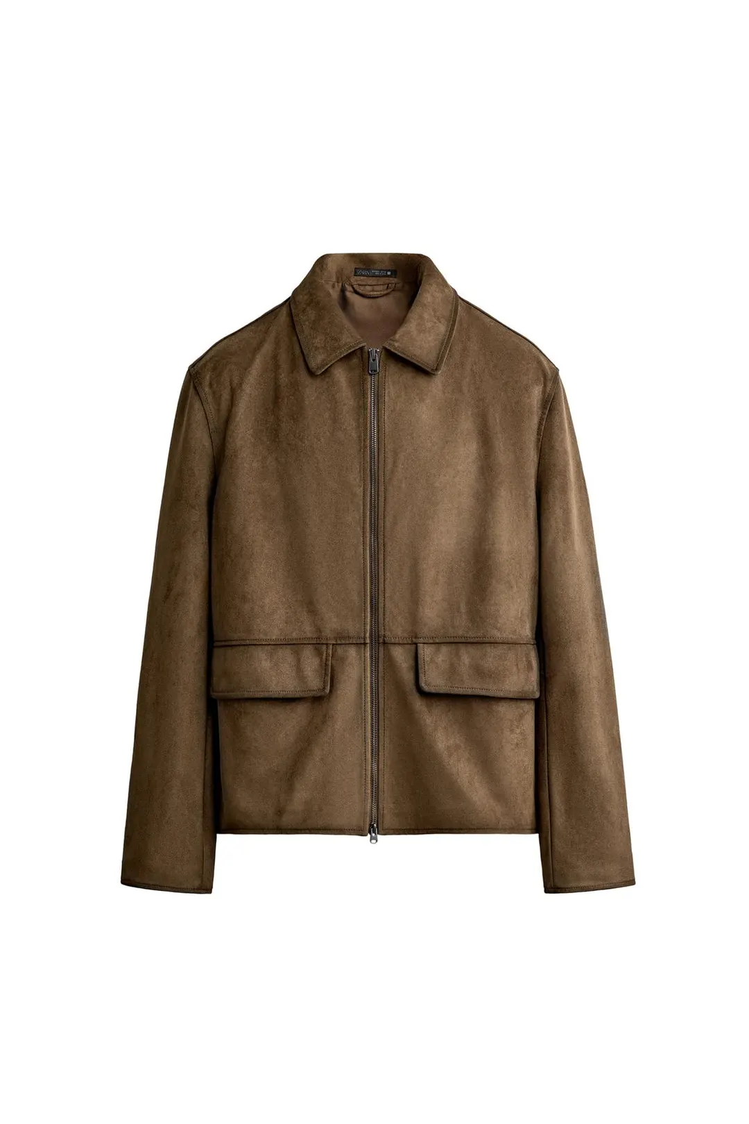 Куртка прямого кроя из искусственной замши, Zara