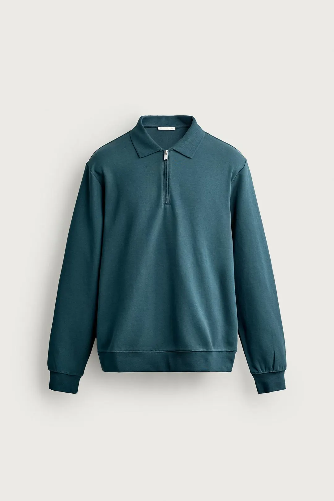 Толстовка-поло из интерлока на молнии, Zara