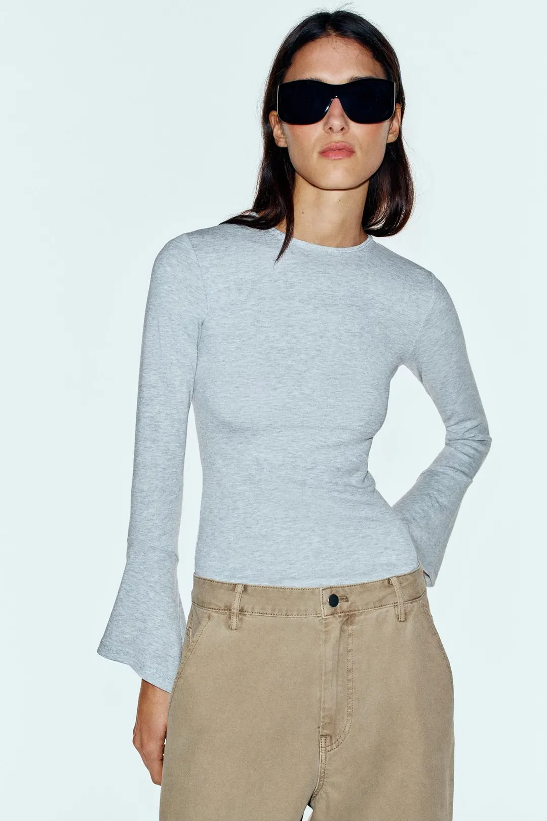 Футболка с рукавами-оборками, Zara