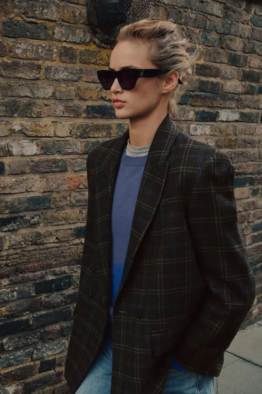 Двубортный блейзер оверсайз, Zara