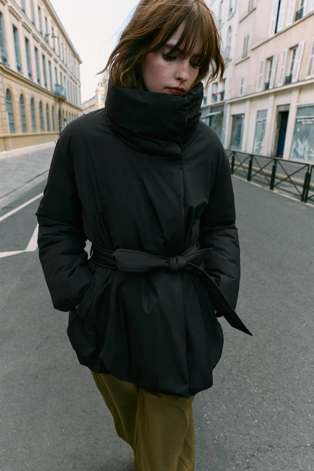 Анорак стеганый с поясом, Zara