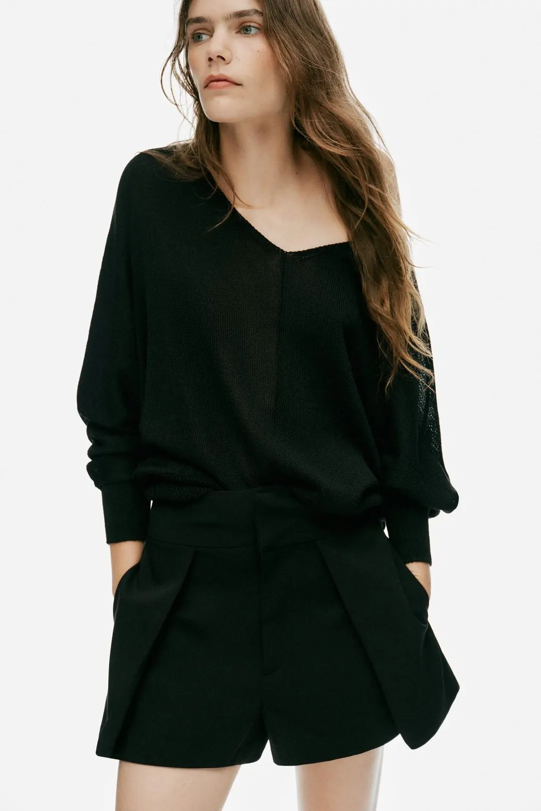 Шорты с защипами, Zara