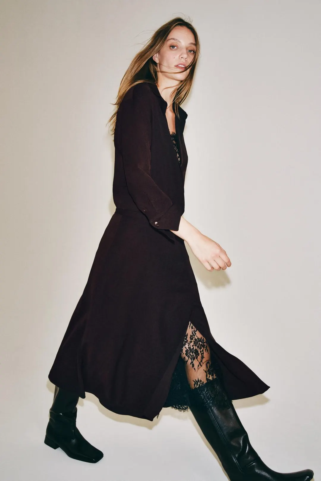 Платье-комбинация с запахом ZW Collection, Zara