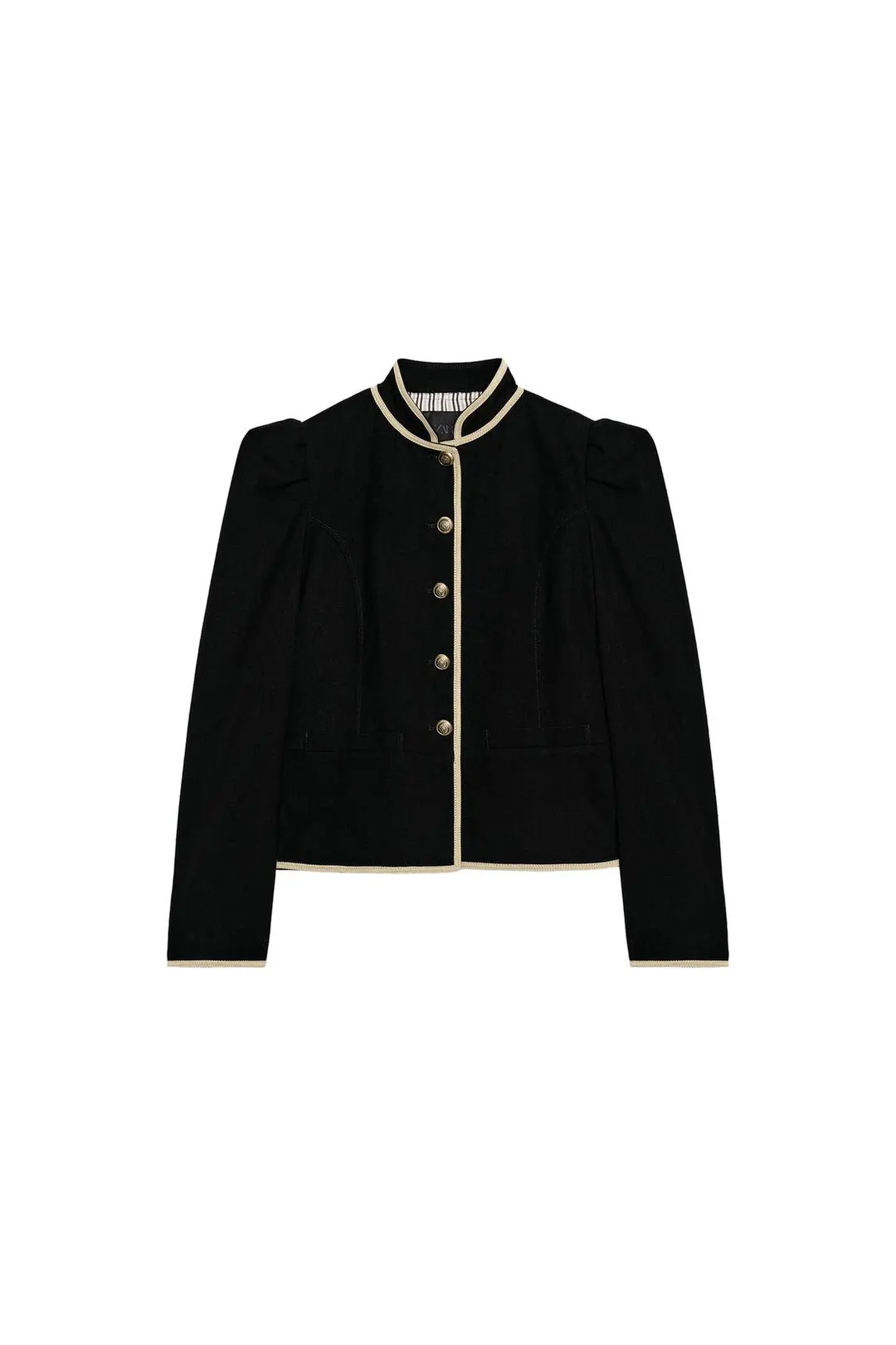 Блейзер с контрастной отделкой, Zara