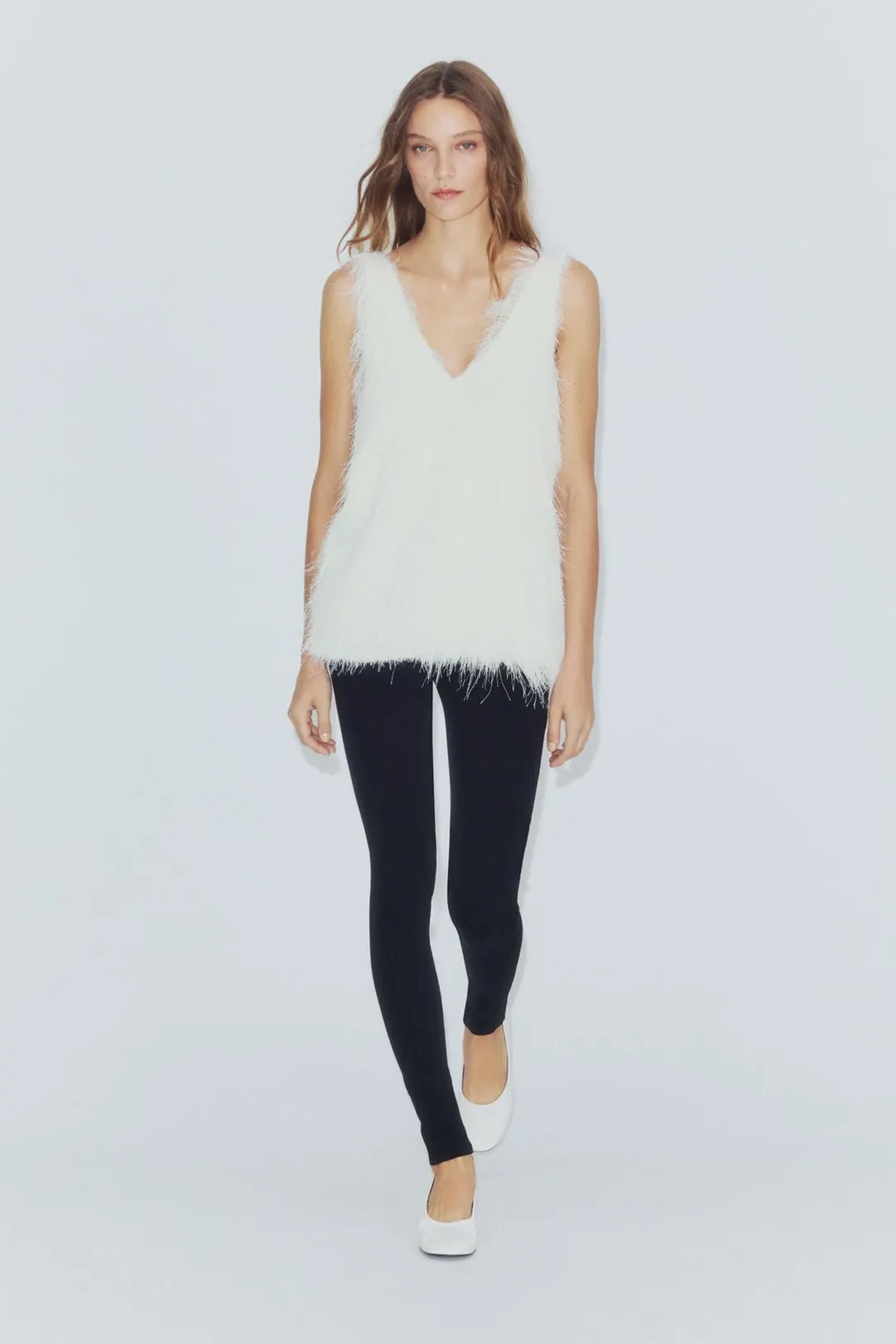 Топ из искусственного меха, Zara