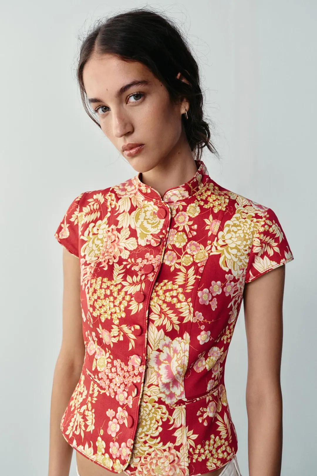 Топ с цветочным принтом, Zara