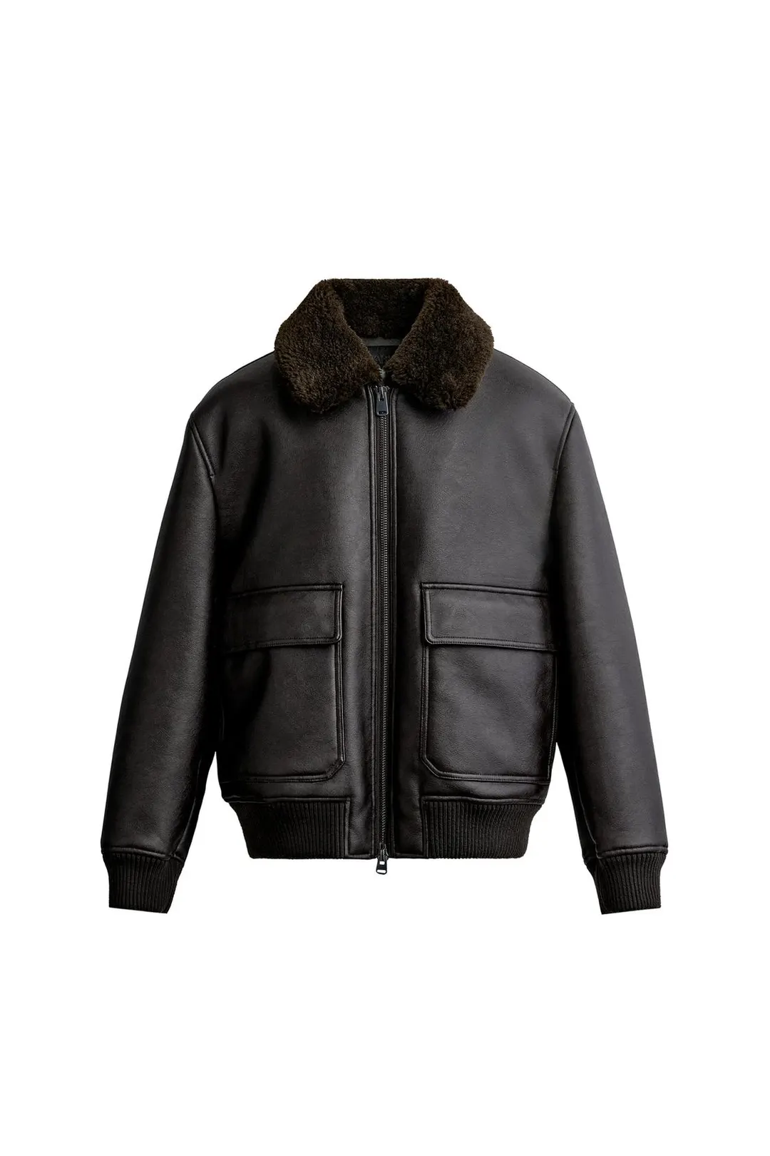 Куртка из двухслойного материала под кожу, Zara