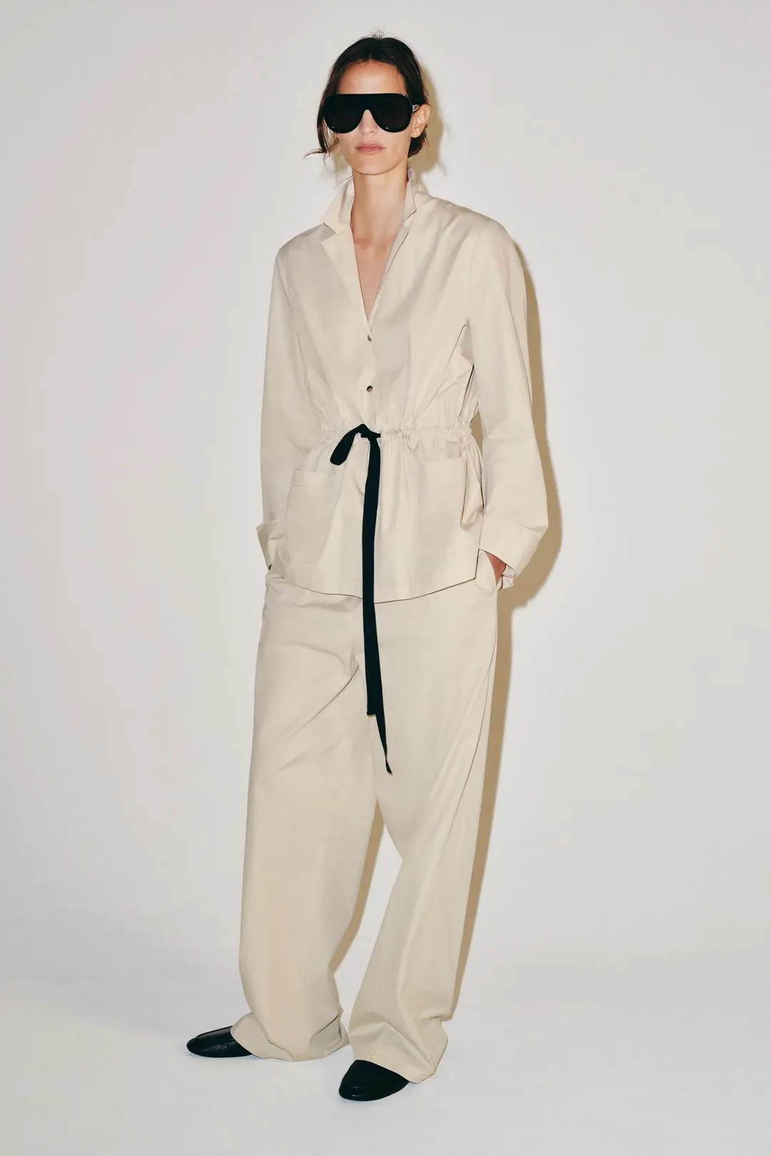 Рубашка с завязками ZW Collection, Zara