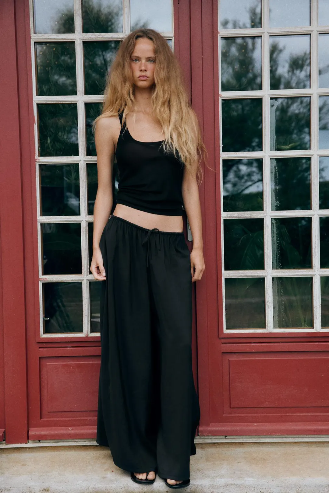 Струящиеся брюки палаццо на кулиске, Zara