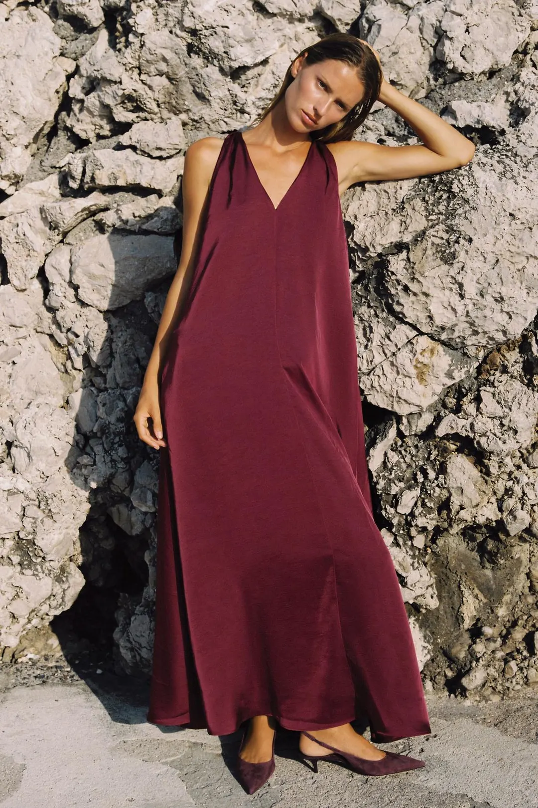Туфли с открытой пяткой из замши, Zara