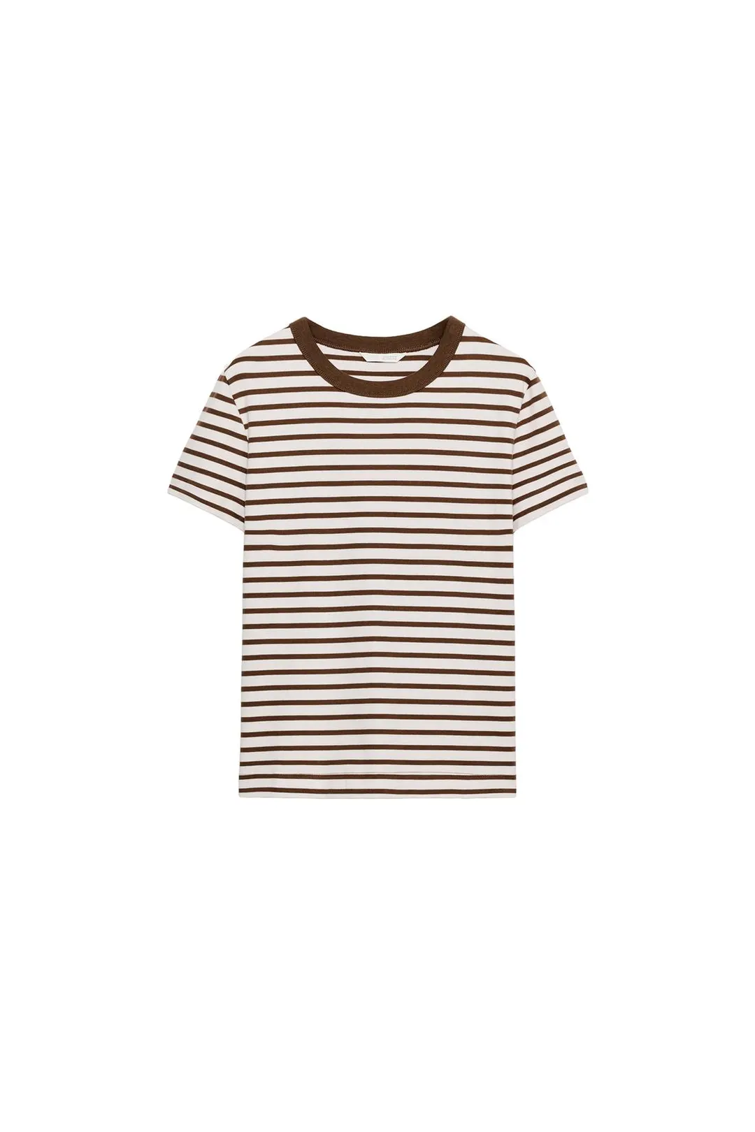Футболка из интерлока в полоску с короткими рукавами, Zara
