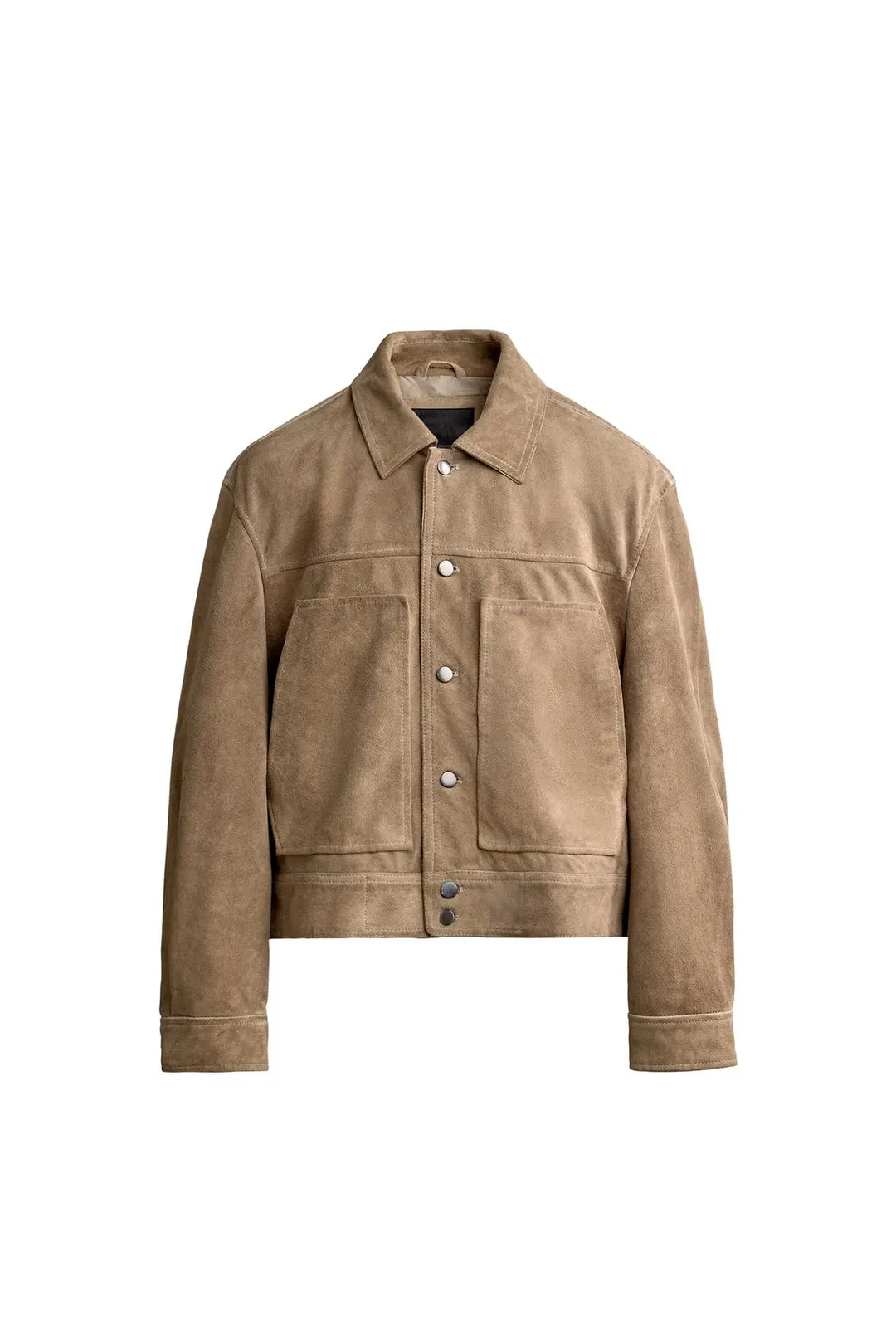 Укороченная куртка из замши, Zara