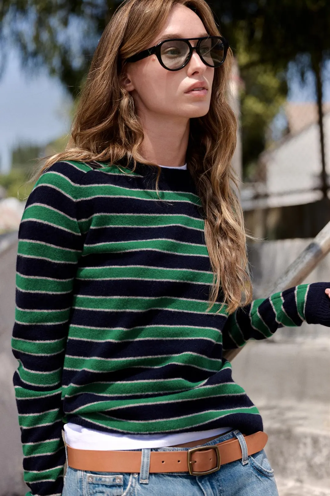 Свитер в полоску из 100% шерсти, Zara