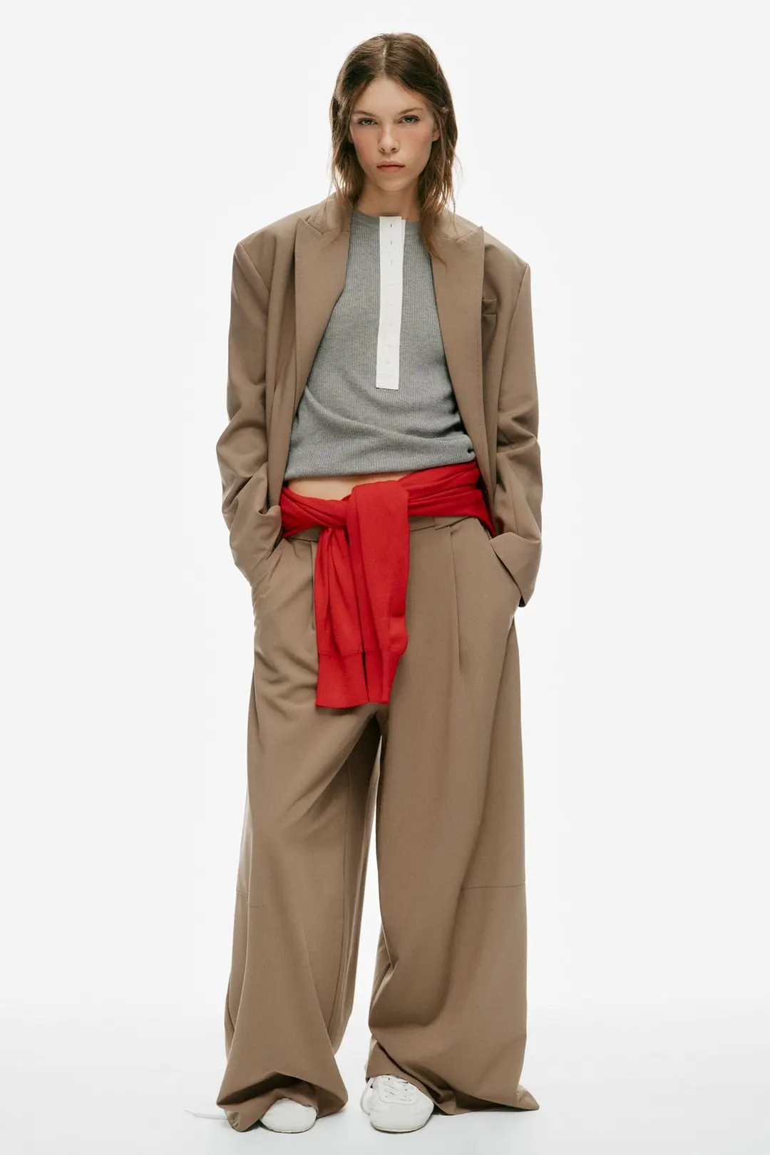 Джемпер из смесовой шерсти на пуговицах, Zara