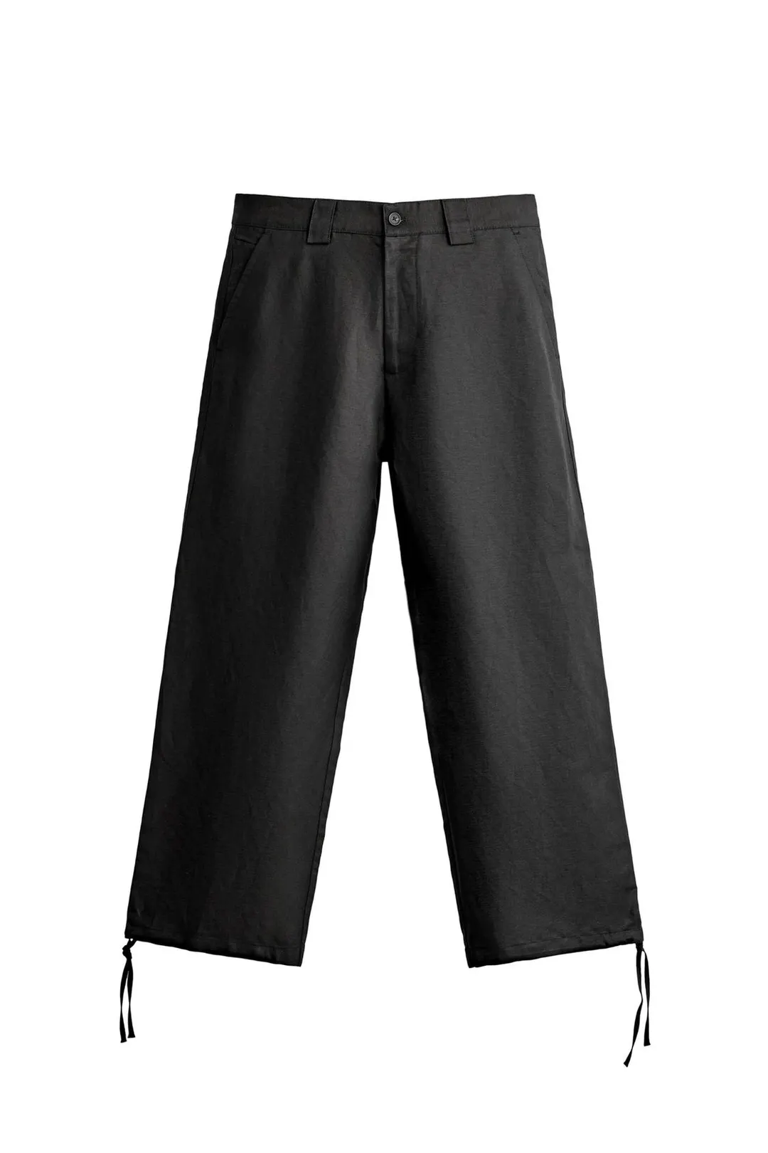 Брюки свободного кроя из смеси льна и вискозы, Zara