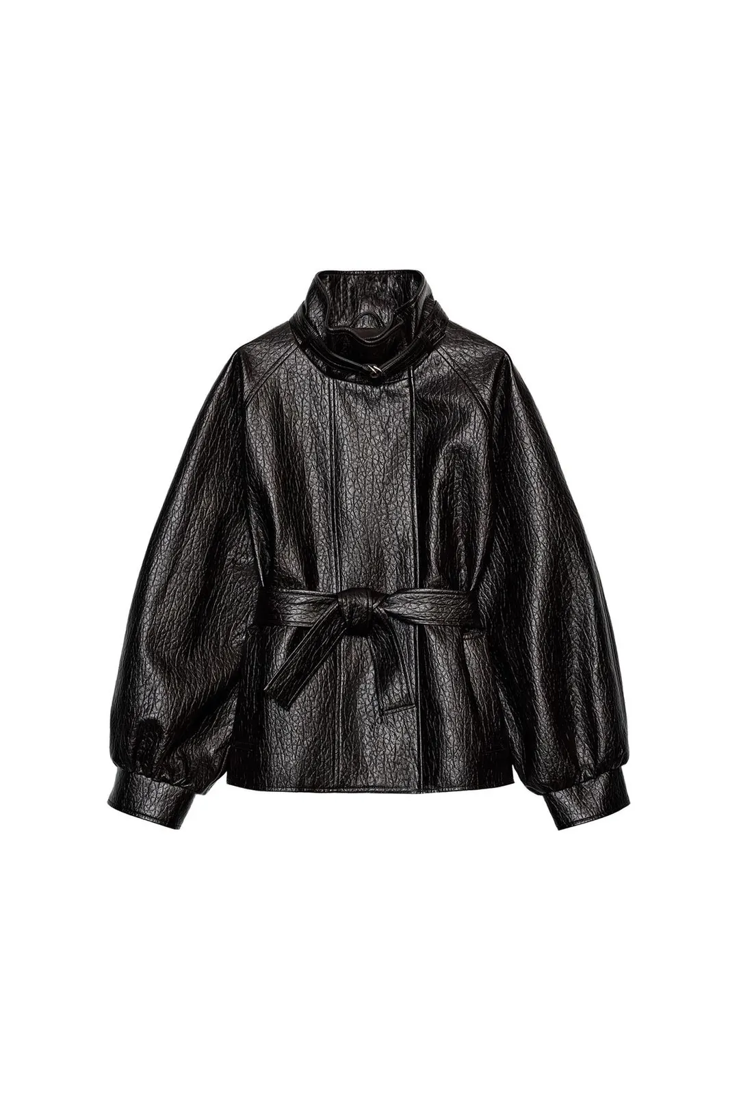 Куртка под кожу с поясом, Zara