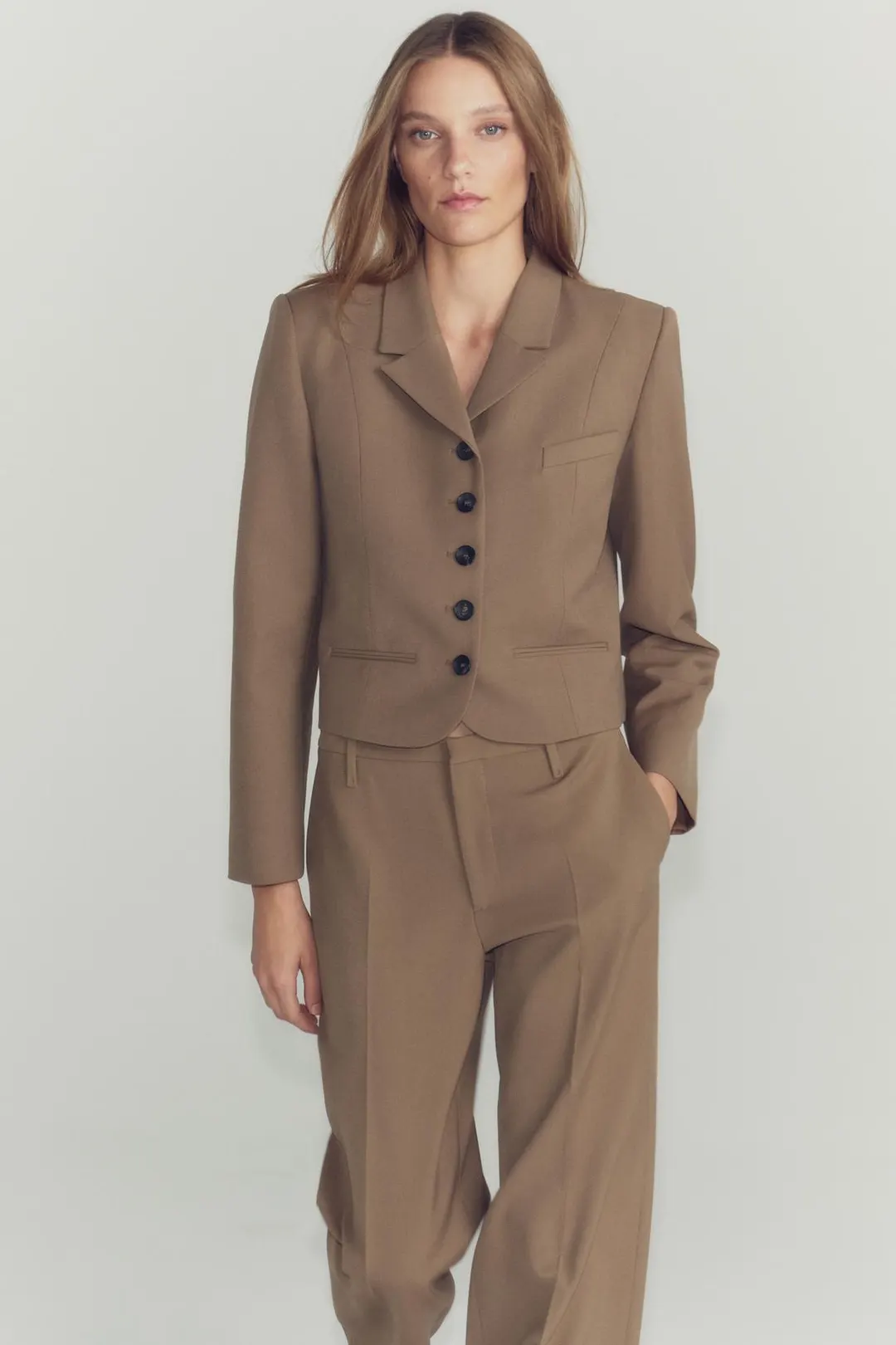 Брюки с широким поясом ZW Collection, Zara