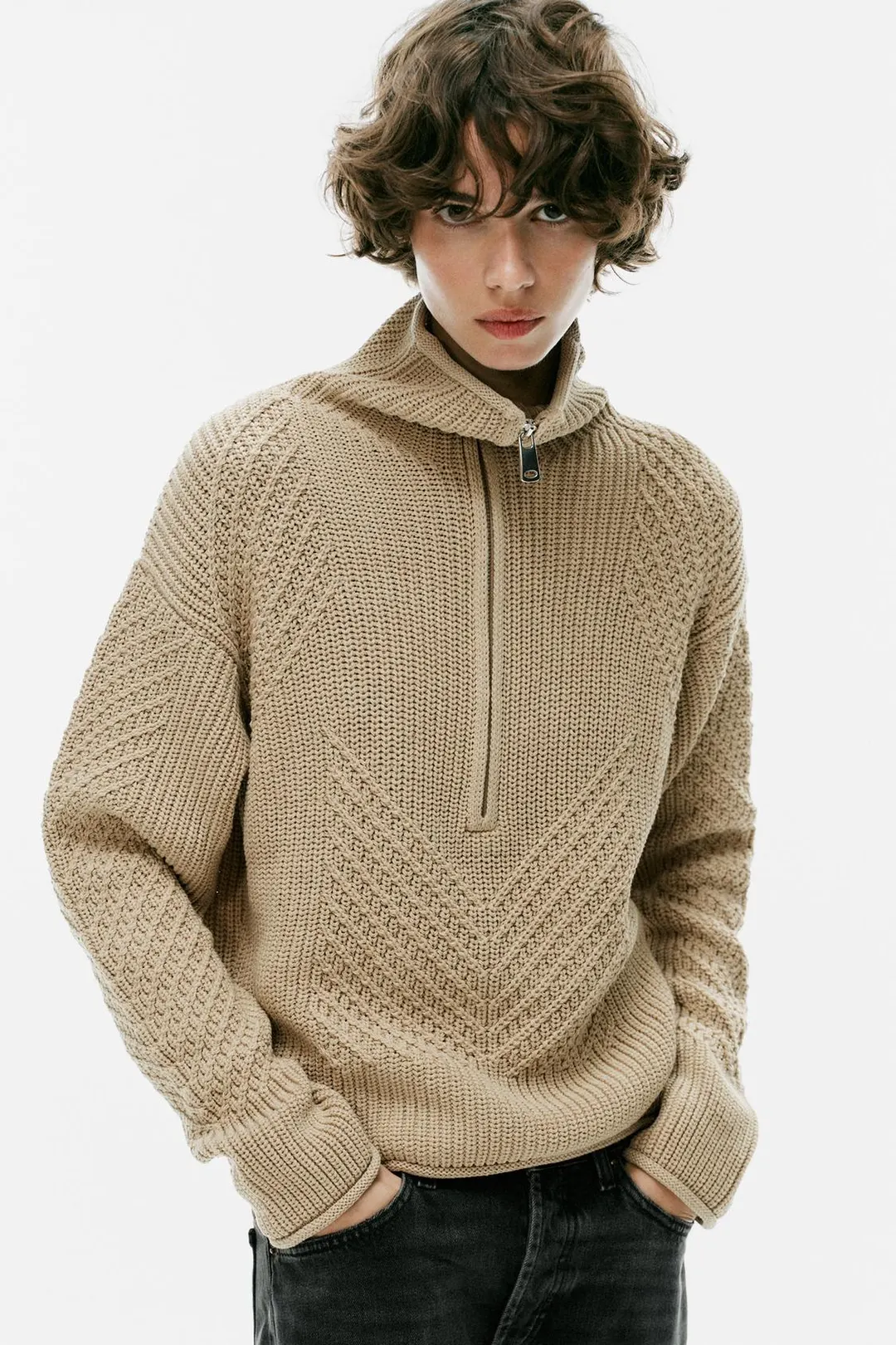 Джемпер фактурной вязки, Zara