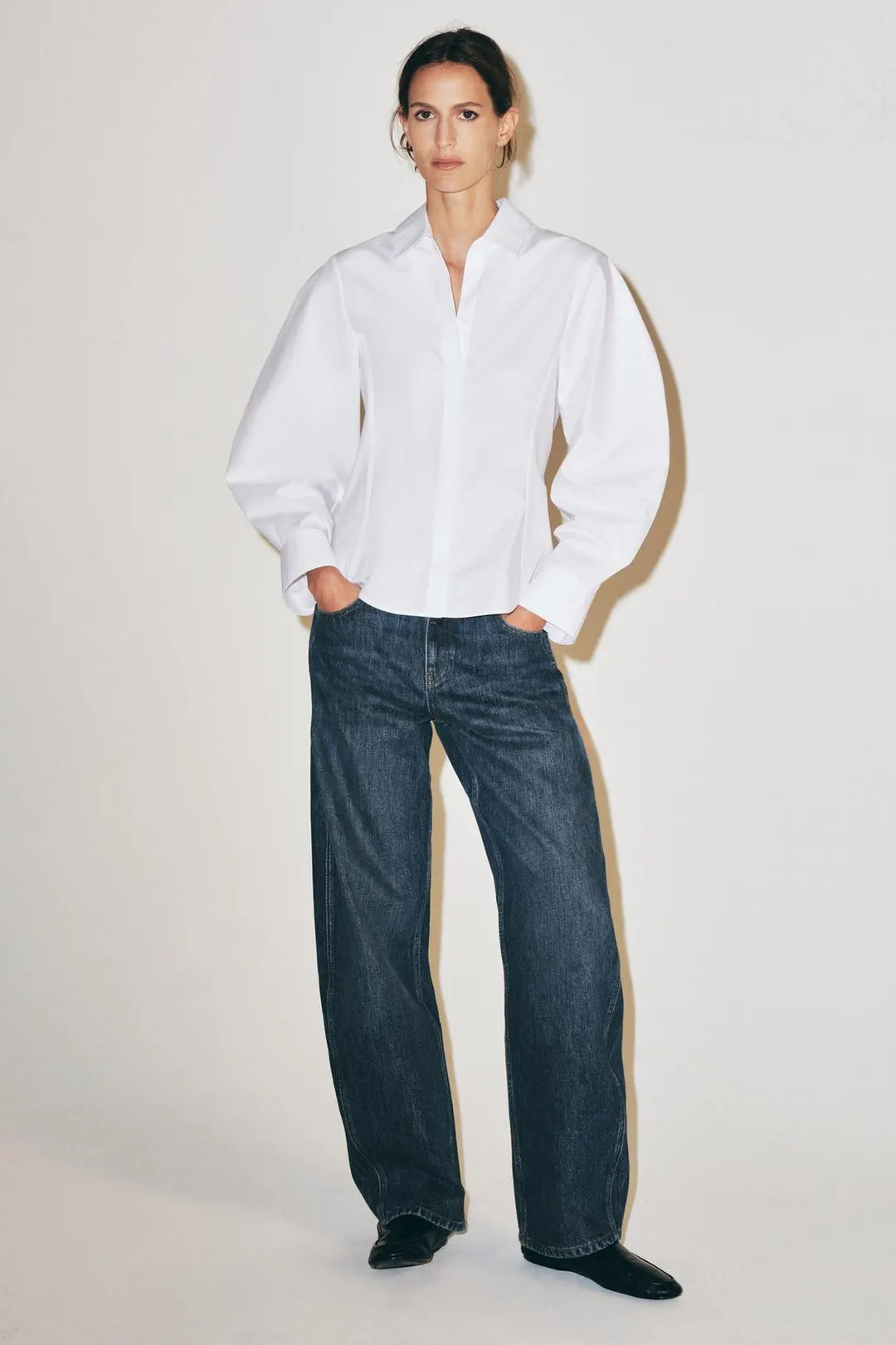 Рубашка из поплина ZW Collection, Zara