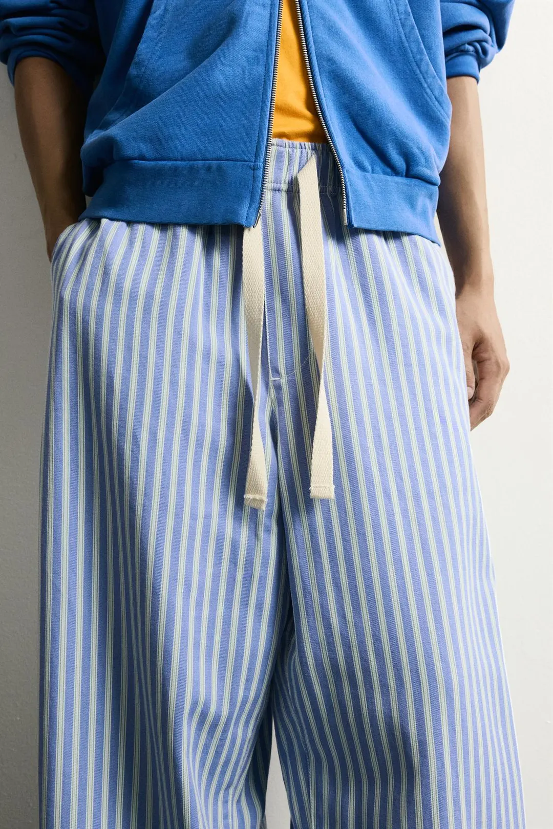 Брюки мешковатого кроя в полоску, Zara
