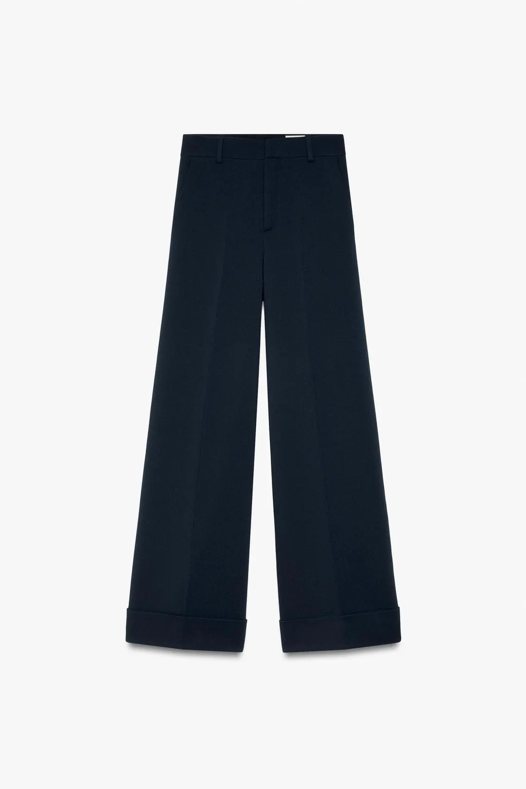 Брюки прямого кроя с отворотами ZW Collection, Zara