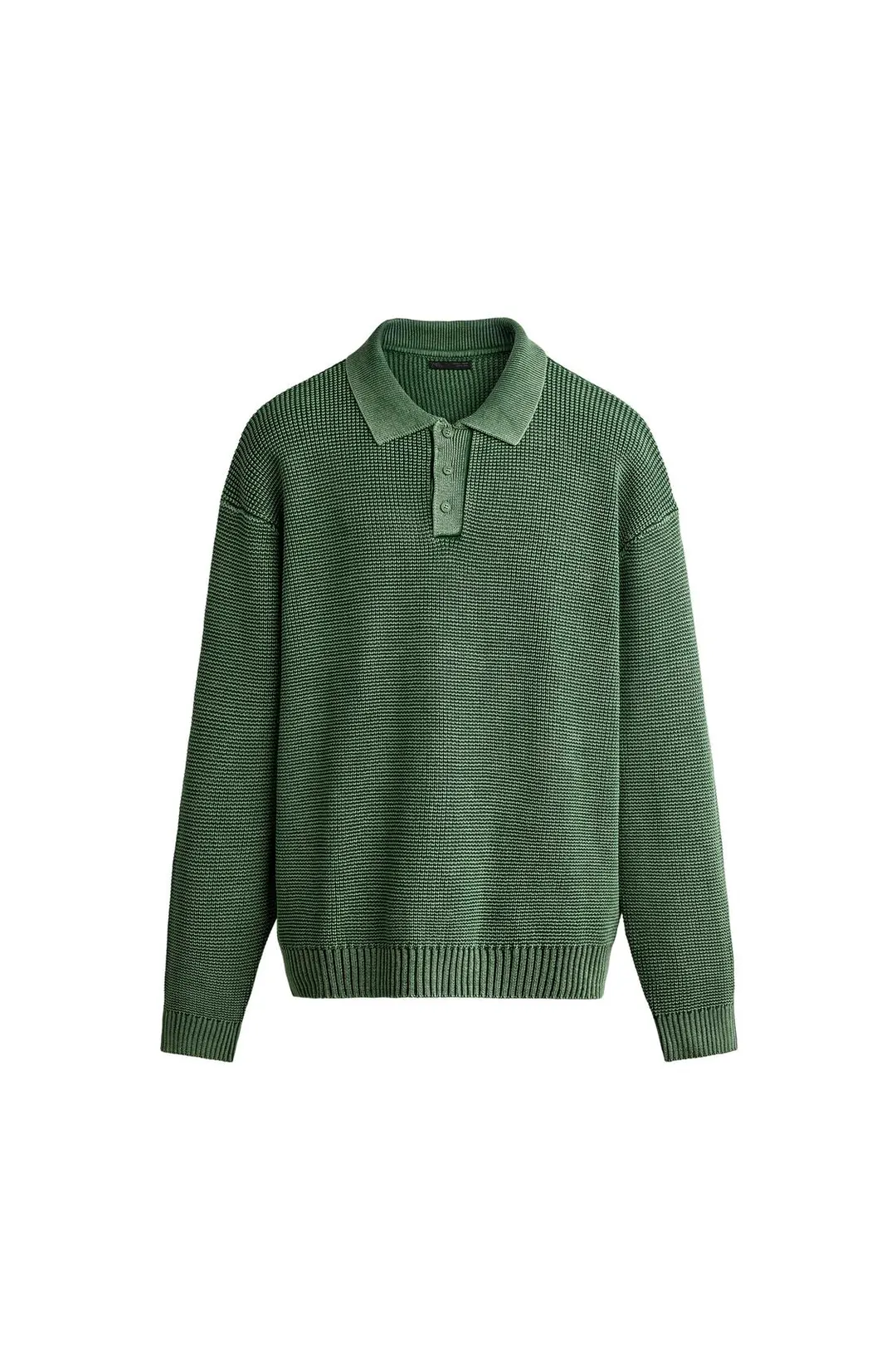 Вязаное поло из хлопка с эффектом стирки, Zara
