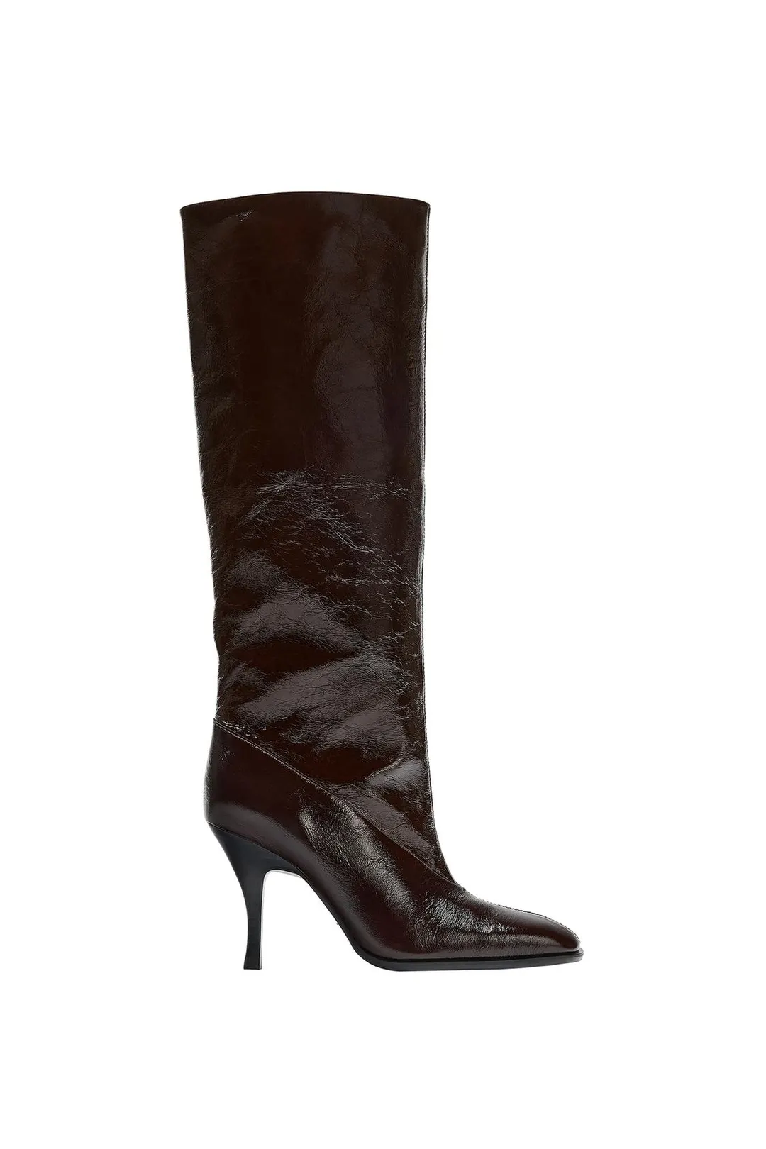 Кожаные сапоги на каблуке Limited Edition, Zara