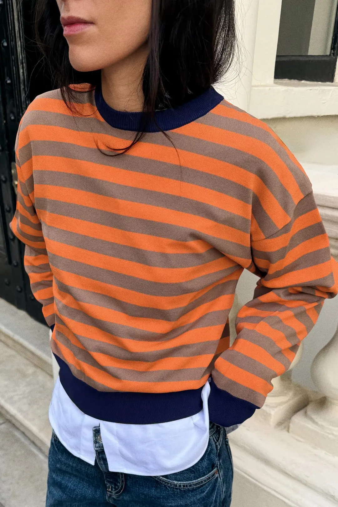 Вязаный джемпер в полоску, Zara