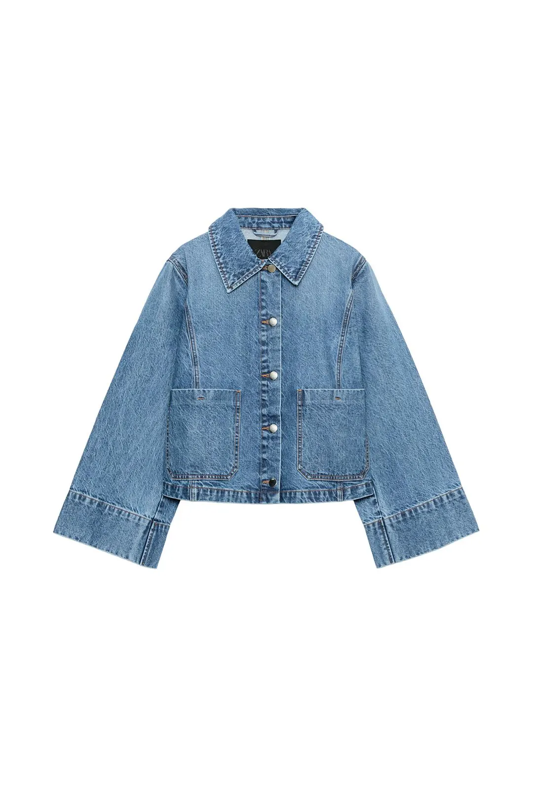 Укороченная джинсовая куртка Z1975, Zara