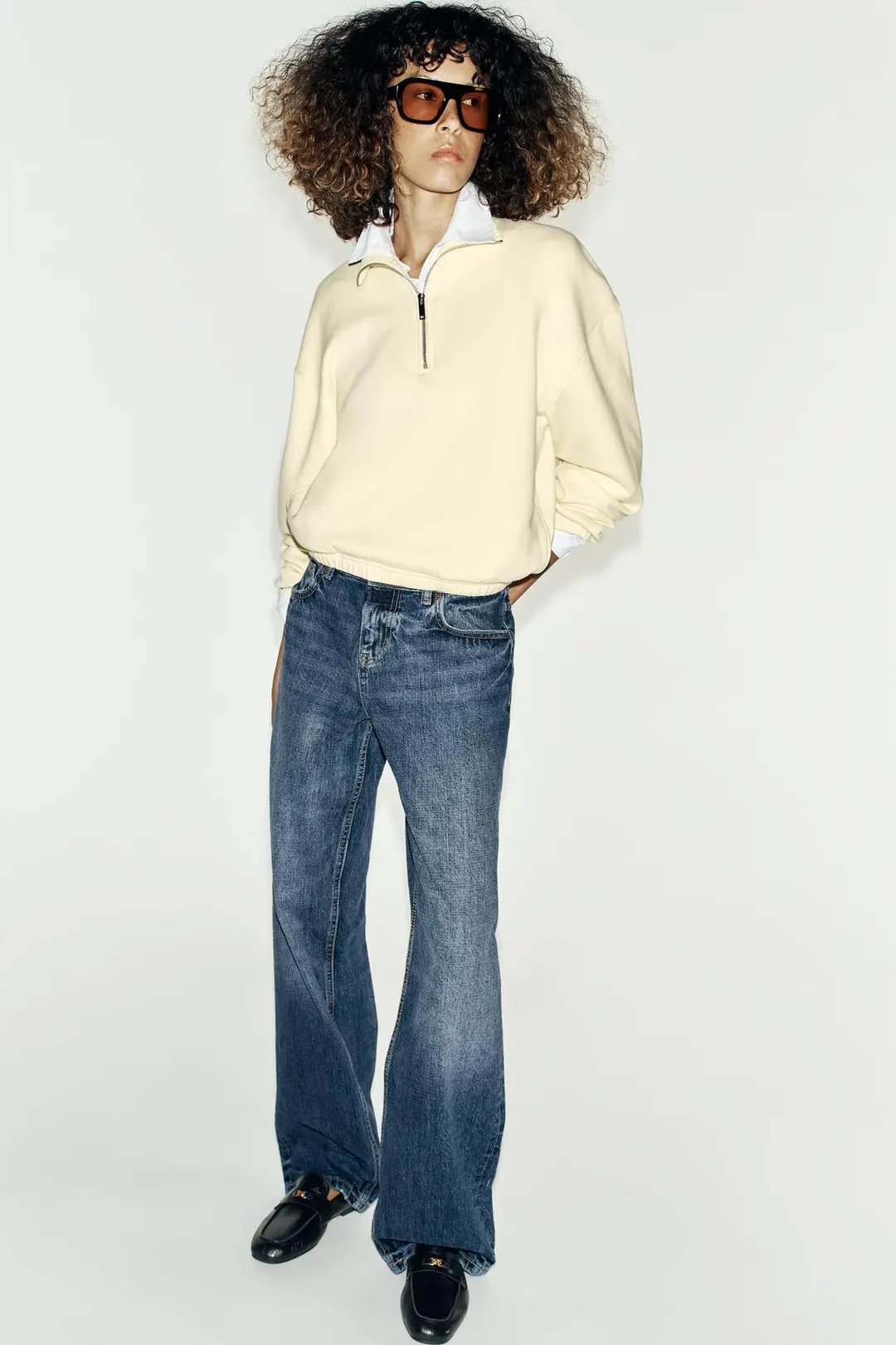 Лоферы кожаные с металлической деталью, Zara