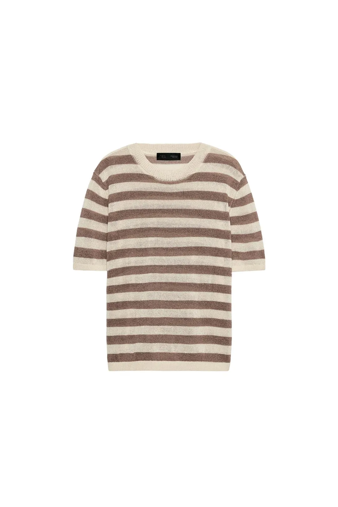 Вязаный топ с короткими рукавами, Zara