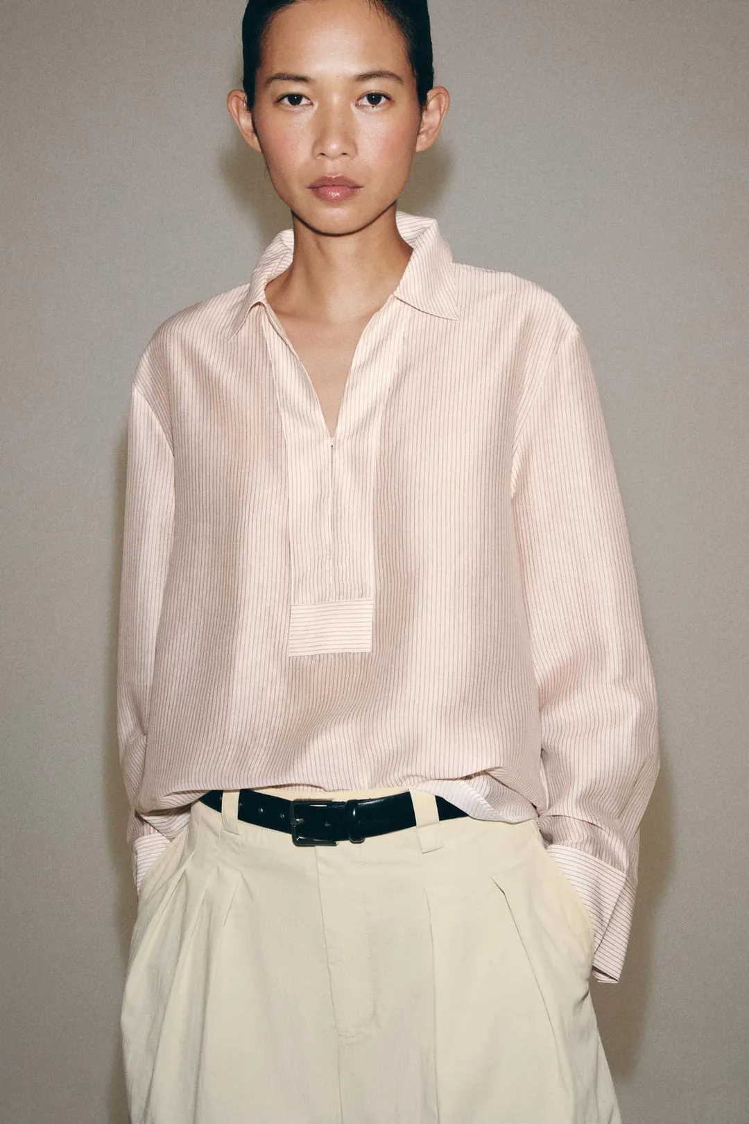 Рубашка в полоску ZW Collection, Zara