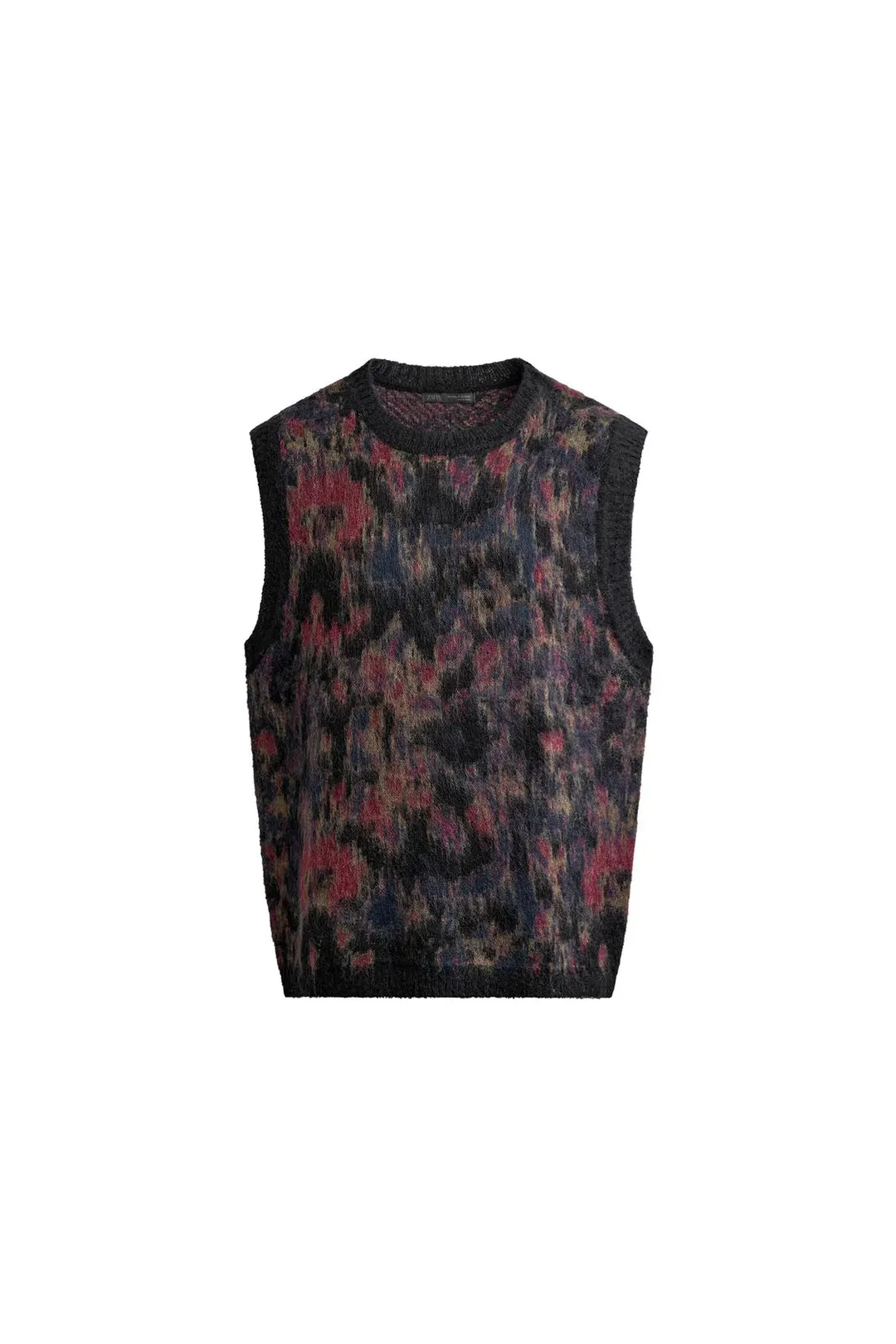 Вязаный жилет из ворсистого жаккарда, Zara