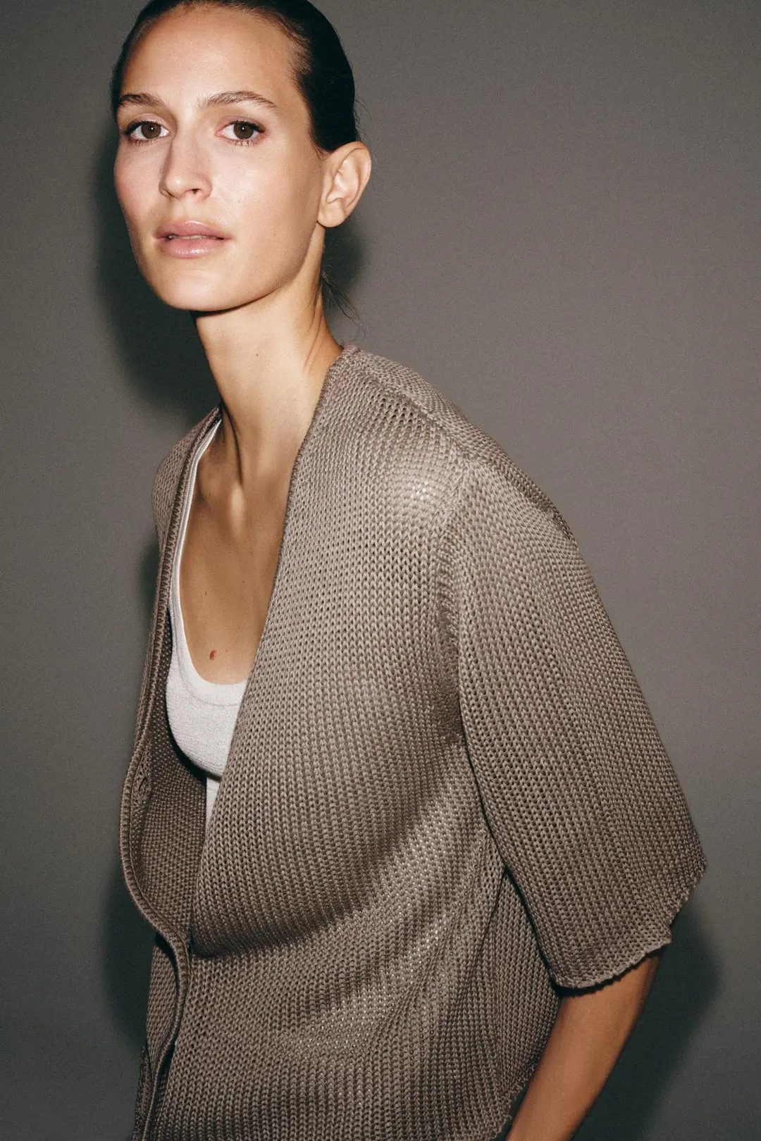 Кардиган трикотажный с широкими рукавами, Zara