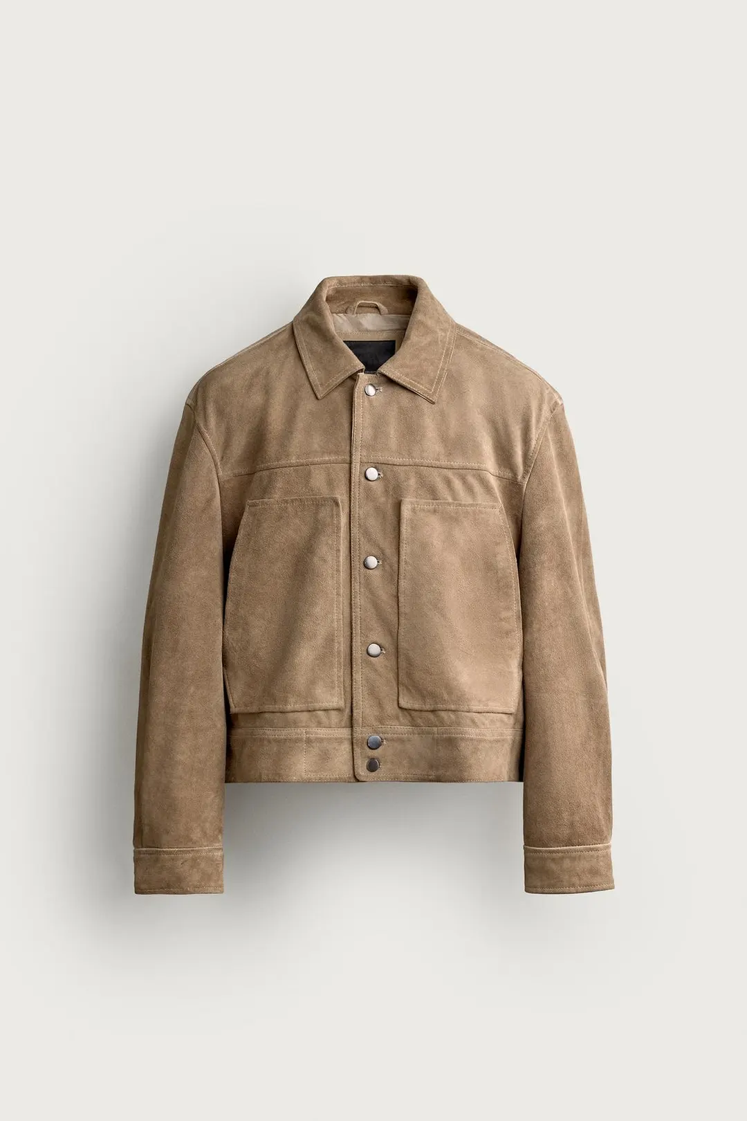 Укороченная куртка из замши, Zara