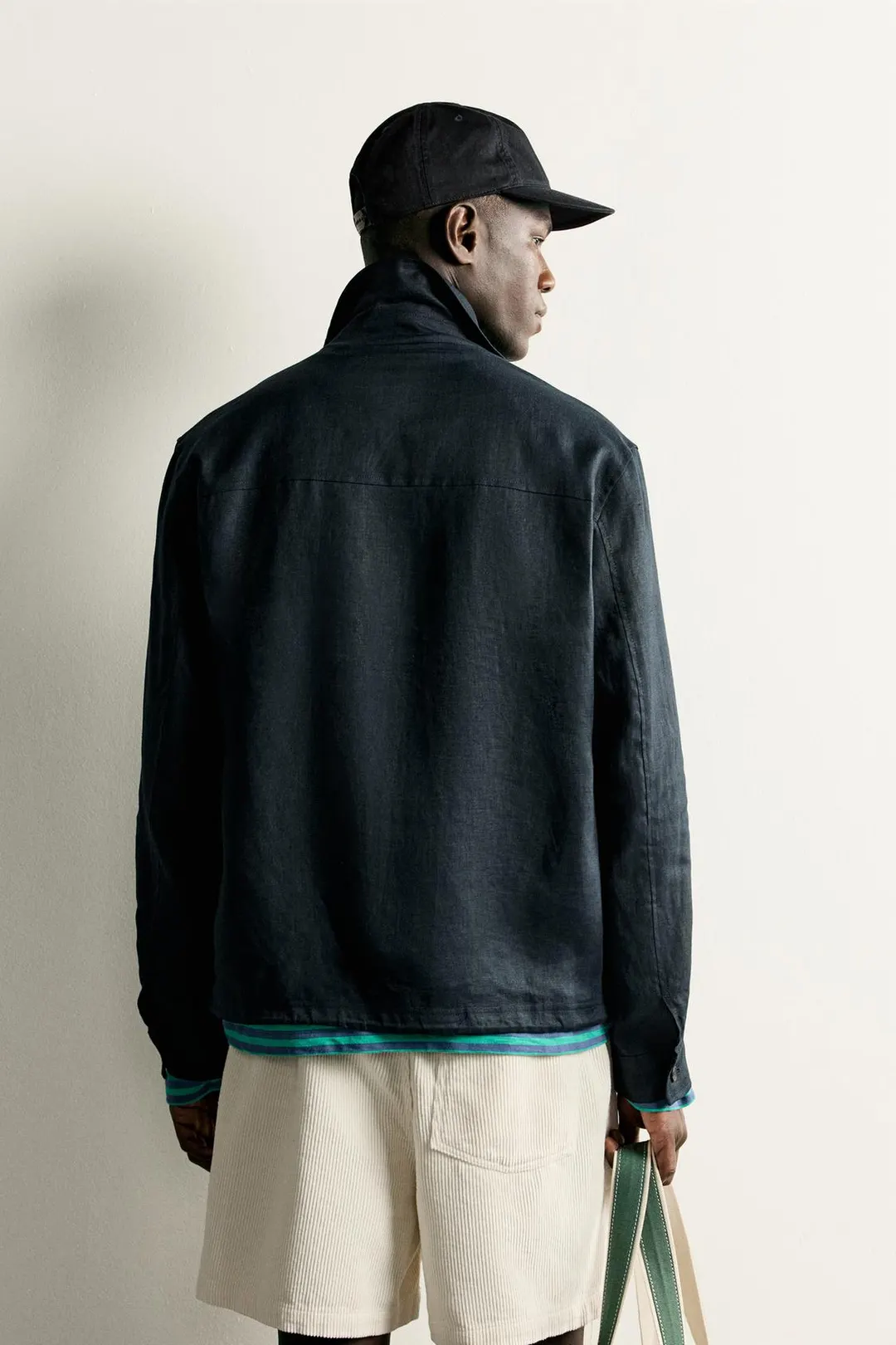 Рубашка-куртка на молнии из 100% льна, Zara