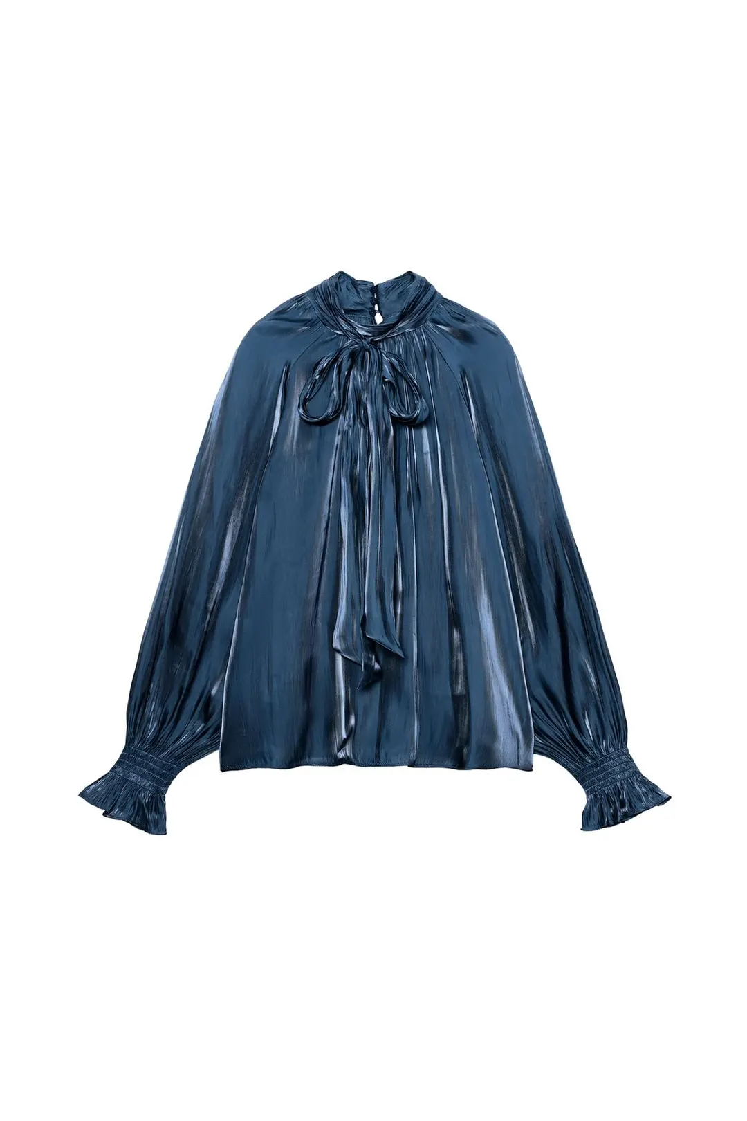 Атласная блузка с бантом, Zara