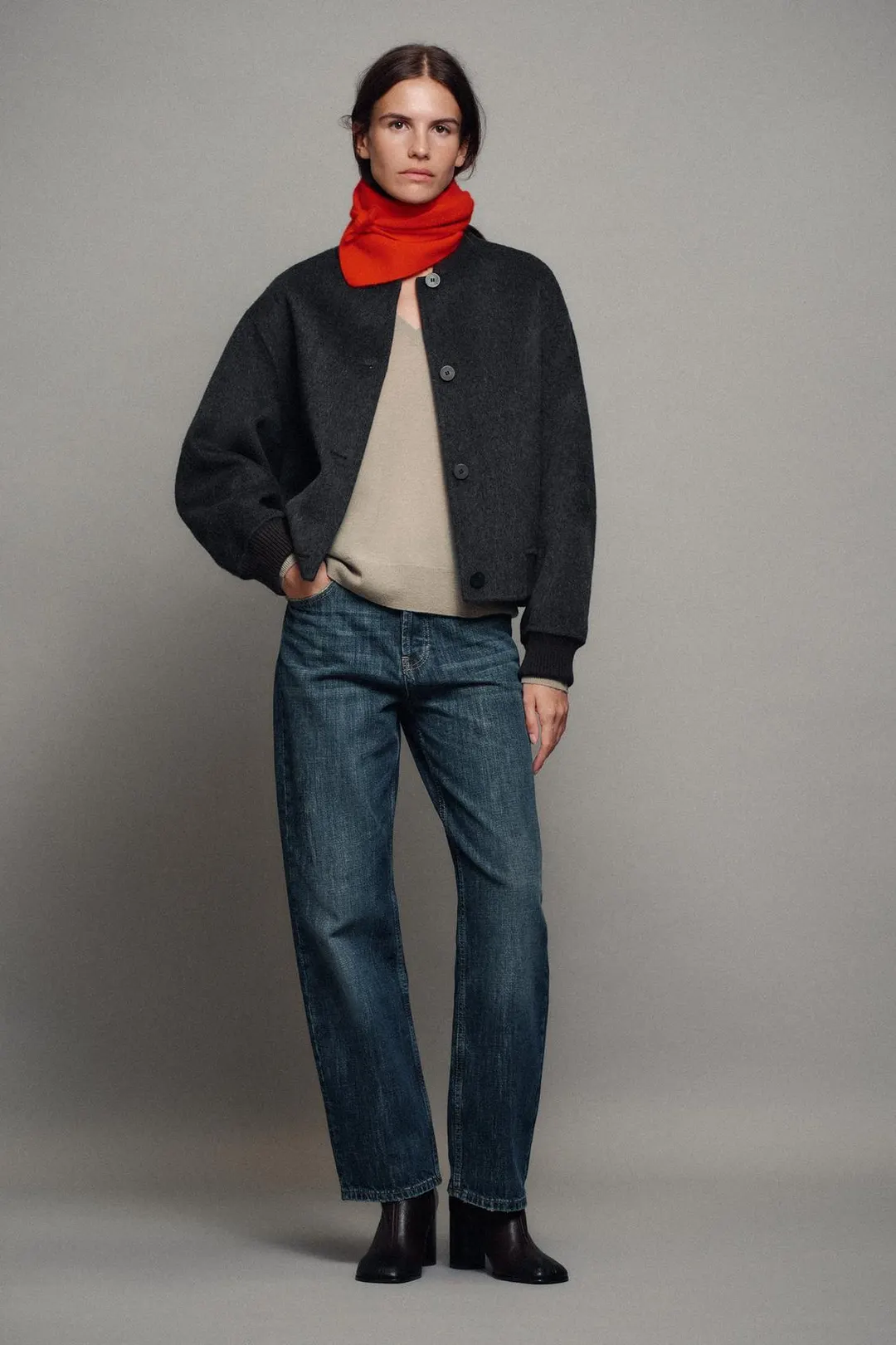 Бомбер из смесовой шерсти ZW Collection, Zara
