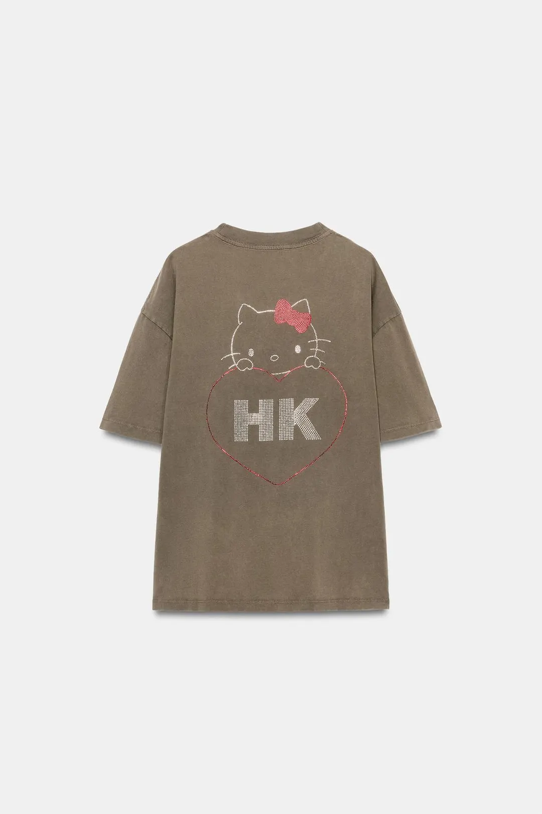 Футболка с блестками и эффектом стирки Hello Kitty © Sanrio, Zara
