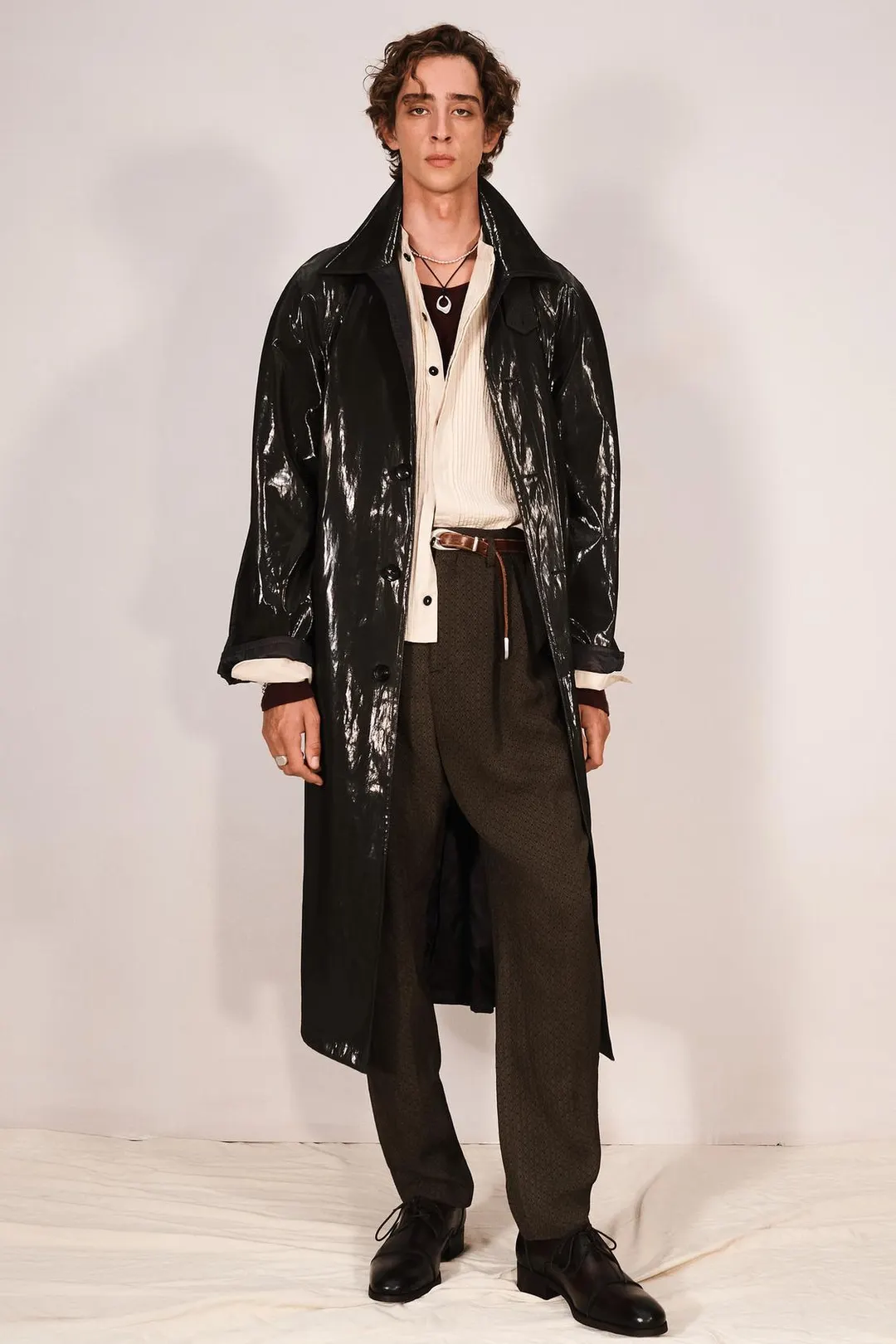 Тренч оверсайз с эффектом металлик, Zara