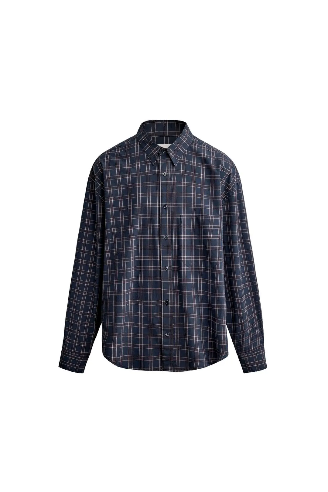Рубашка в клетку из хлопка и шелка, Zara