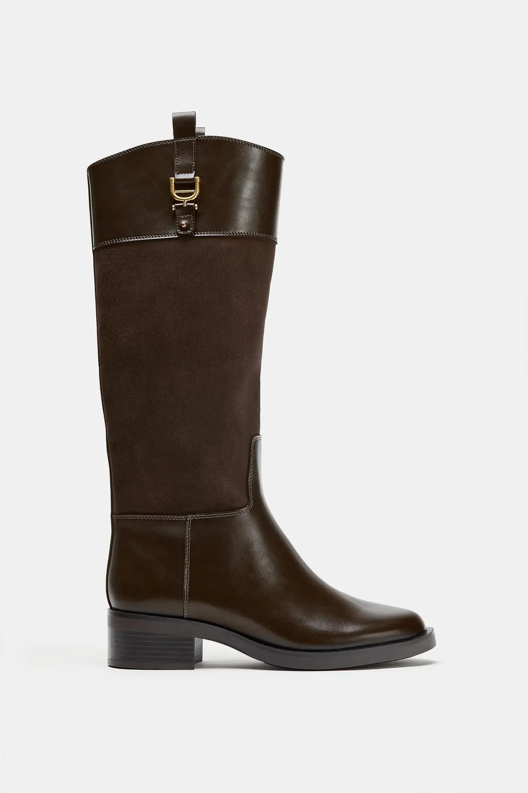 Комбинированные сапоги для верховой езды, Zara