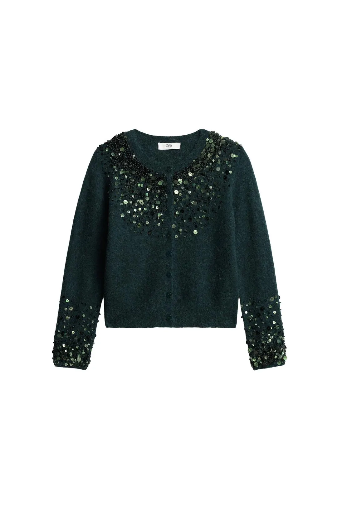 Кардиган из смесовой шерсти и альпаки с пайетками Limited Edition, Zara