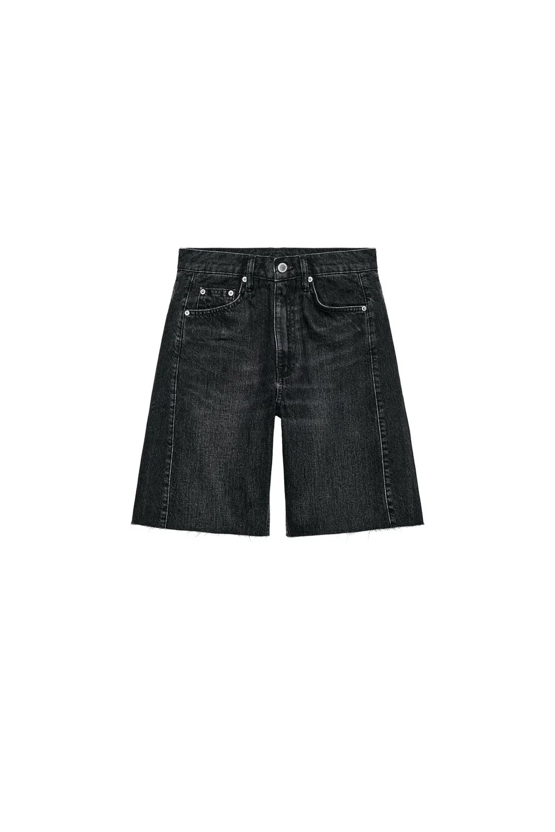 Джинсовые бермуды ZW Collection свободного кроя со средней посадкой, Zara