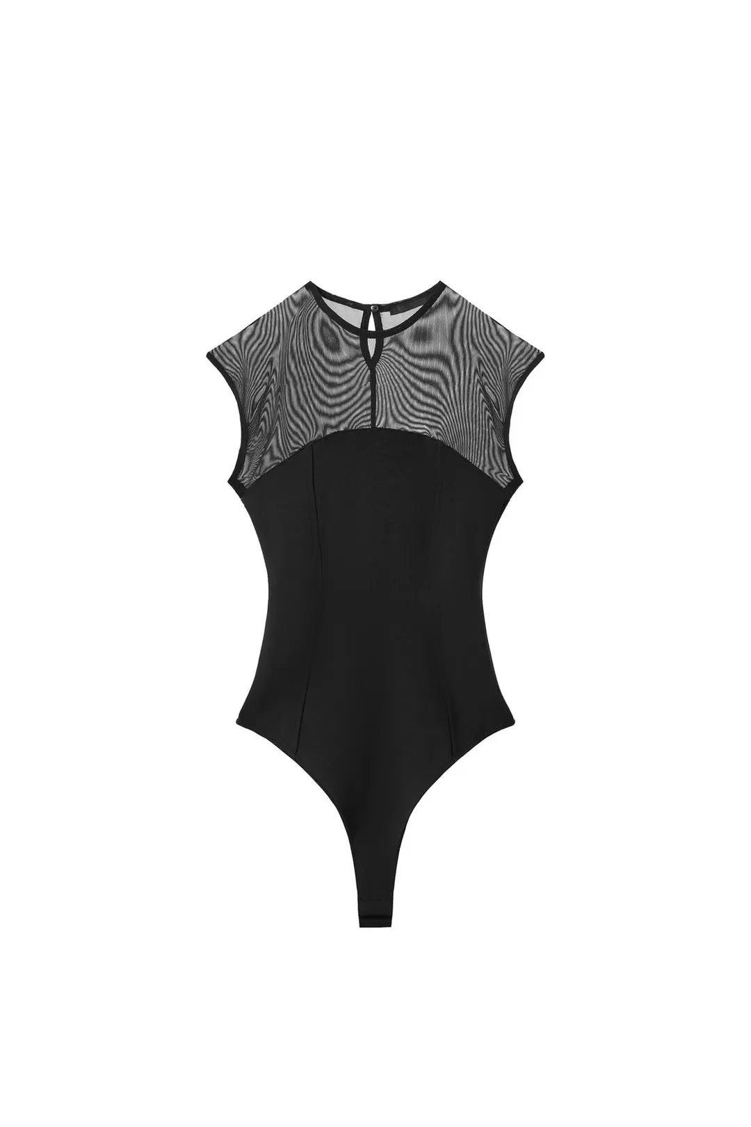 Эластичное боди с тюлем, Zara