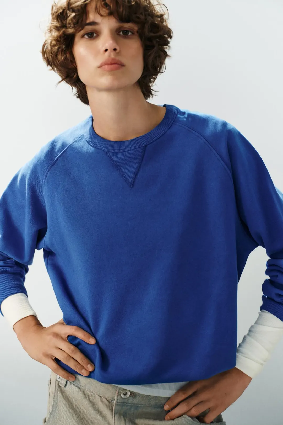 Свитшот с эффектом выцветания, Zara